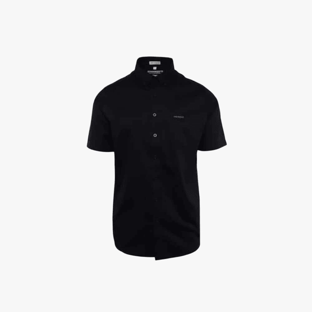 Pringle Mens Ethan Classic Short Sleeve Shirt Black | Pringle