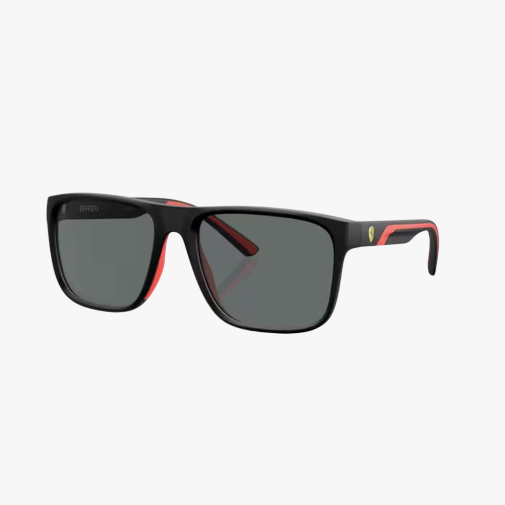 Ferrari Scuderia Matte Black Sunglass Polarized Grey Lens