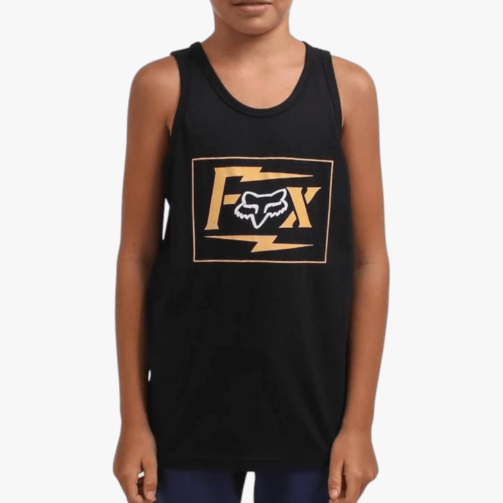 Fox Boys Pushin Dirt Tank Black Fox