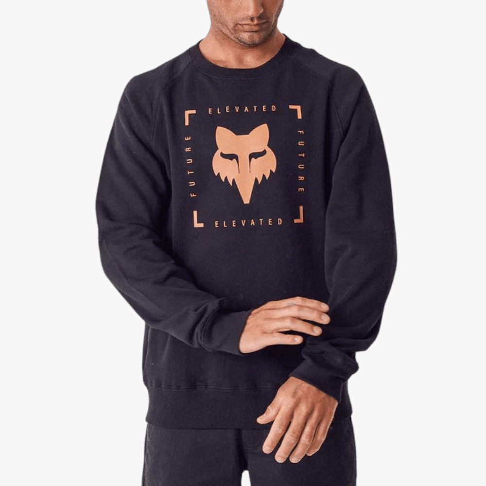 Fox Mens Boxed Future Crew Sweater Black Fox