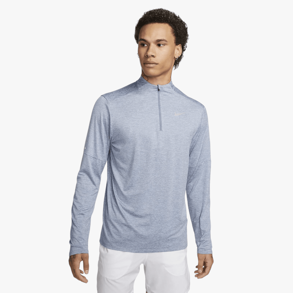 Nike Mens 1/4 Zip Tech Long Sleeve Top 084 Grey | Nike