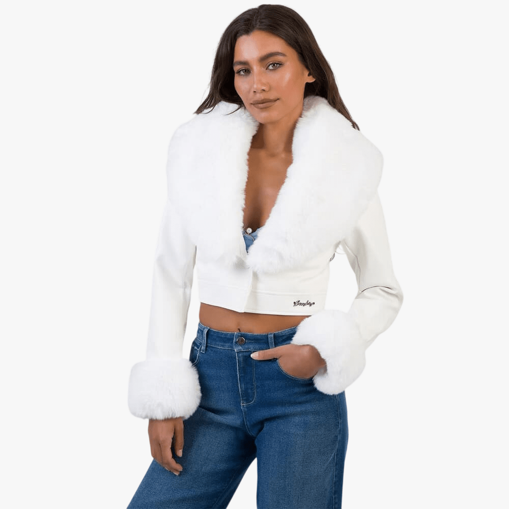 Sissy Boy Fashion Faux Fur Jacket White | Sissy Boy