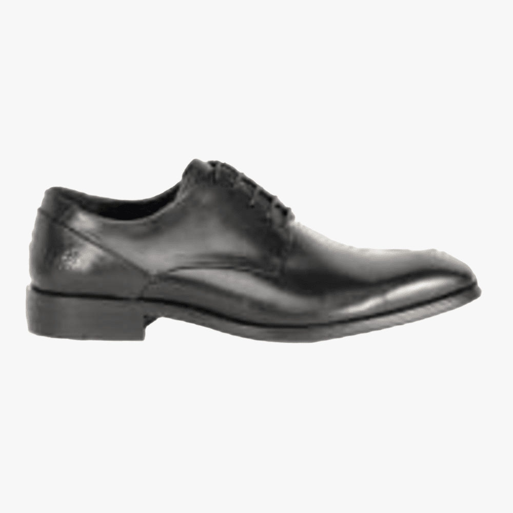 Polo Mens Panelled Gibson Lace Up Formal Shoe Black