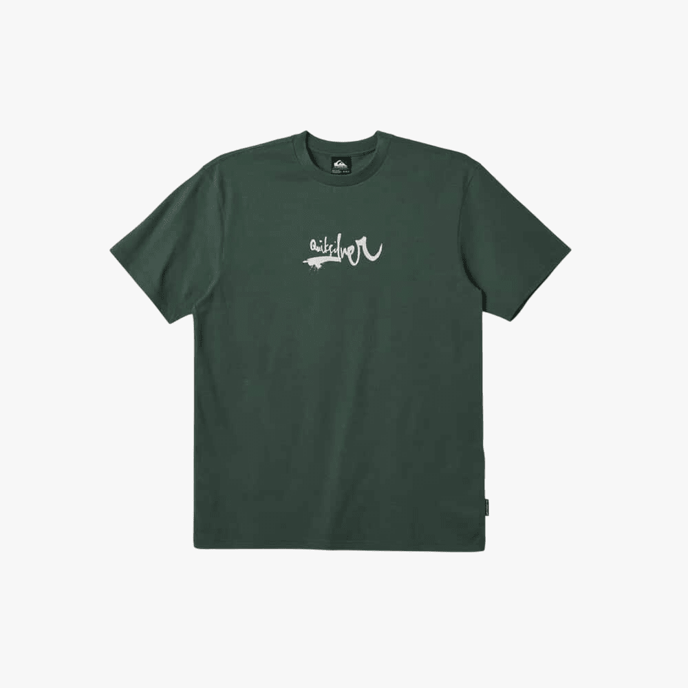 Quiksilver Mens Impaired Logo Short Sleeve Tee Frosty Spruce | Quiksilver