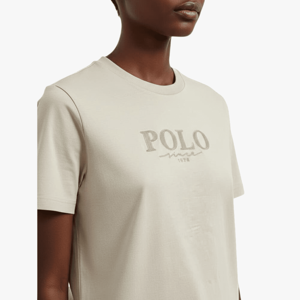 Polo Womens Ashley Mixed Logo Tee Rose Taupe | Polo