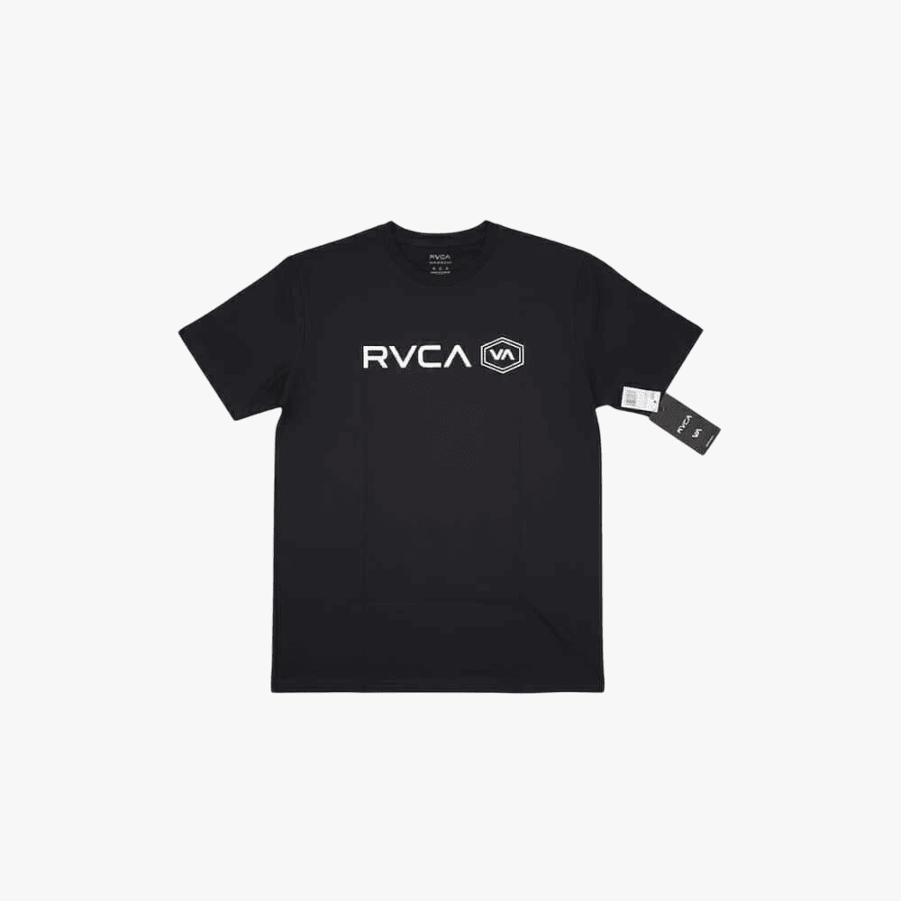 Rvca Mens Air Hex Short Sleeve Tee Off Black | Rvca