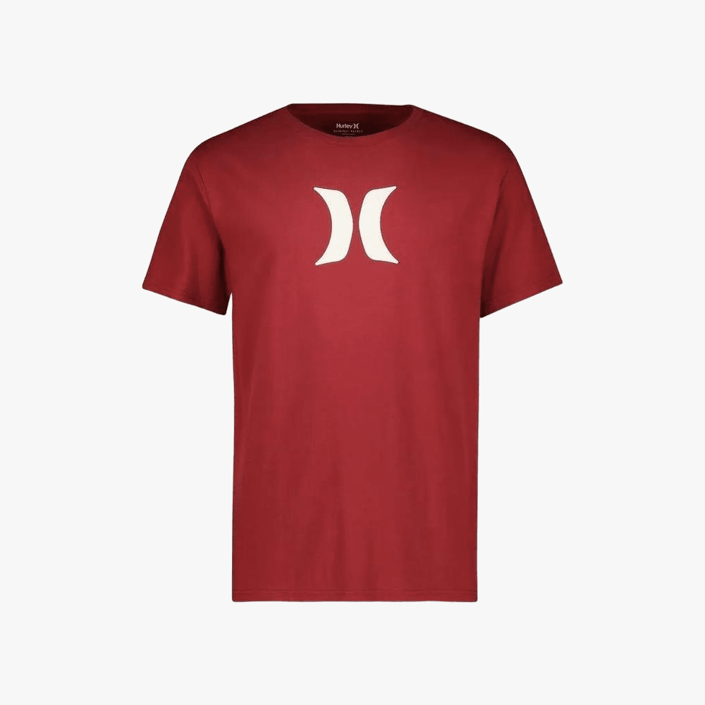 Hurley Mens Icon Core Short Sleeve Cranberry | Hurley