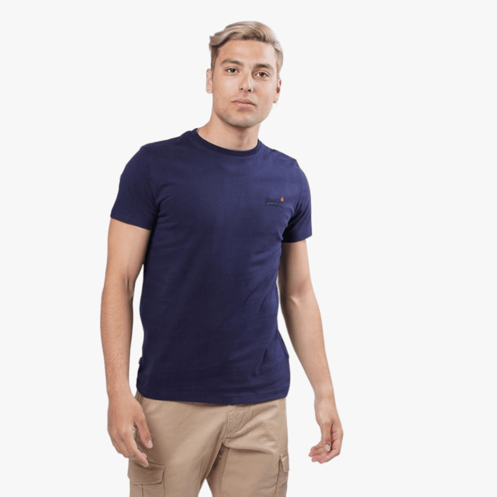 Superdry Mens Ol Vintage Emblem Short Sleeve Tee Rich Navy Superdry