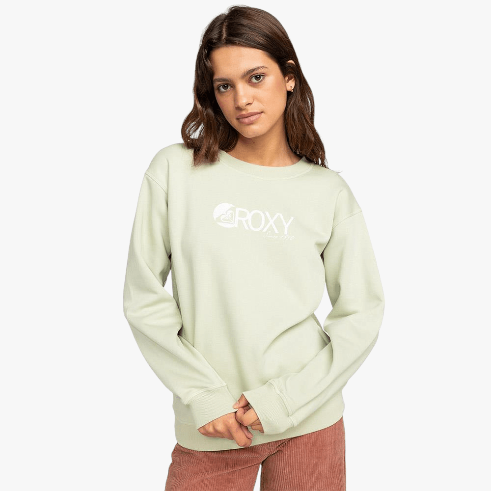 Roxy Womens Surf Stoked Brushed B Sweater Laurel Green Roxy