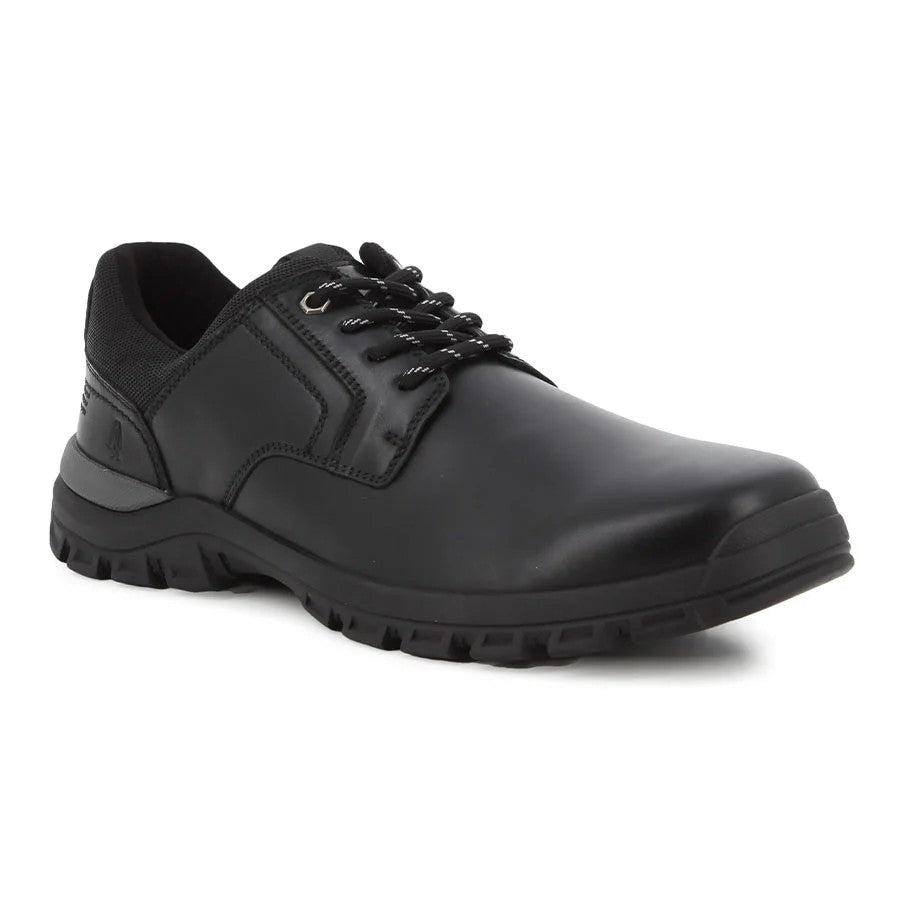 Hush Puppies Mens Dawie Cow Waxy Leather Black