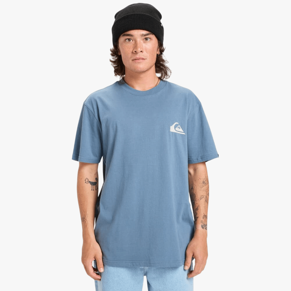 Quiksilver Mens Ev Mini Logo Tee China Blue | Quiksilver