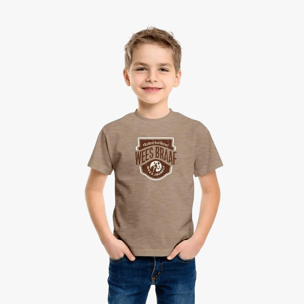 Boerboel Kids Printed Short Sleeve Tee Sand Mel | Boerboel