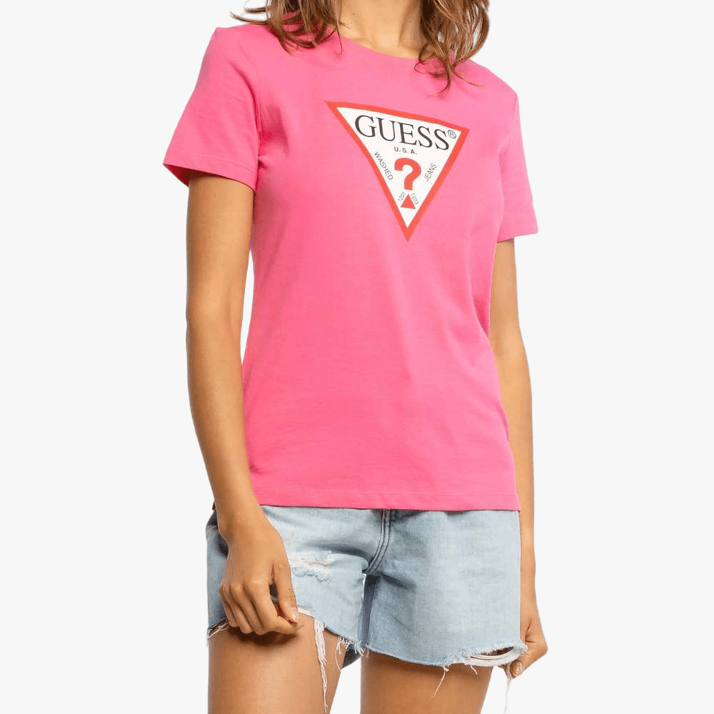 Guess Womens Original Short Sleeve Tee Pink | Guess