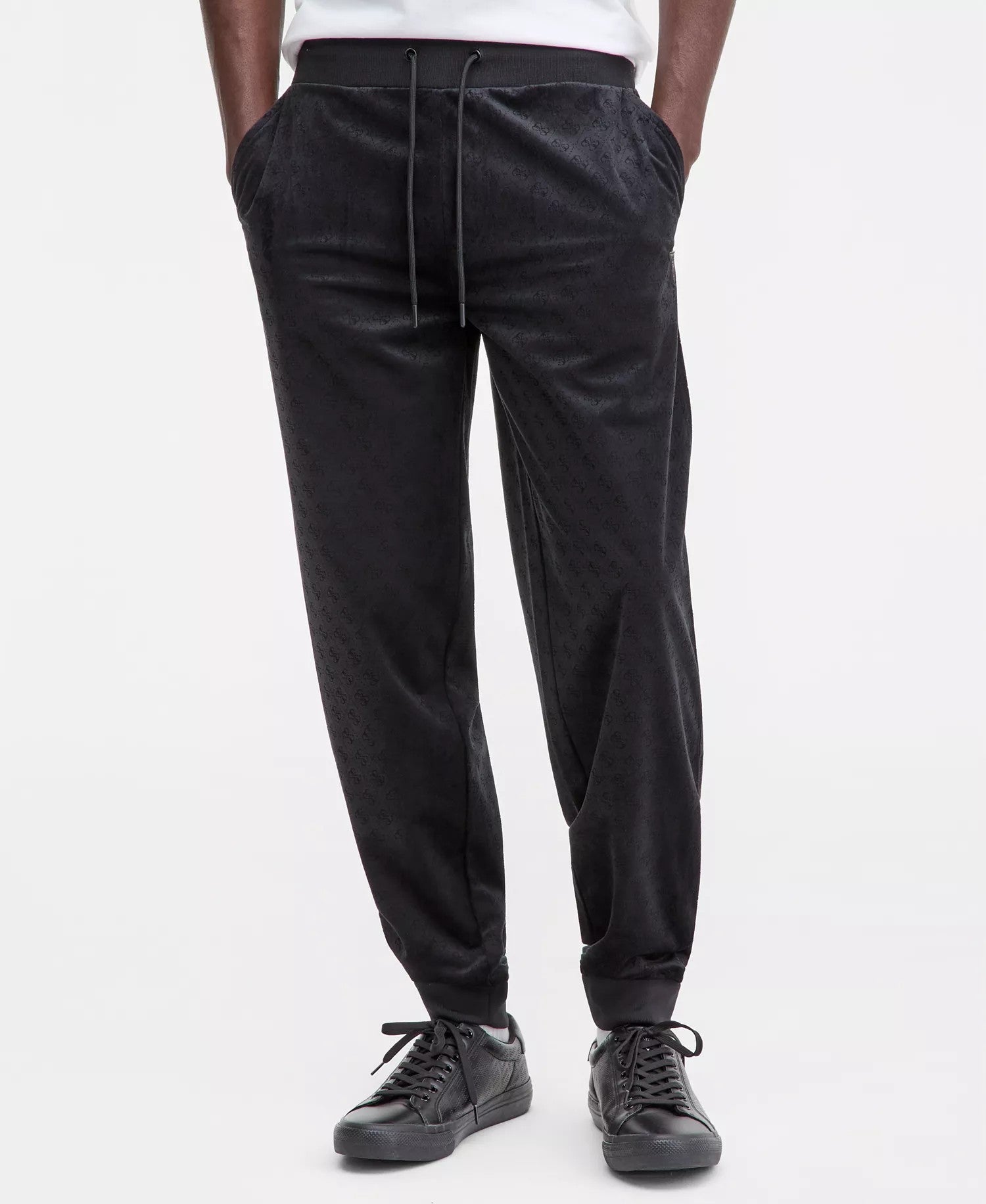 Guess Mens Cochise Cuff Pants Black