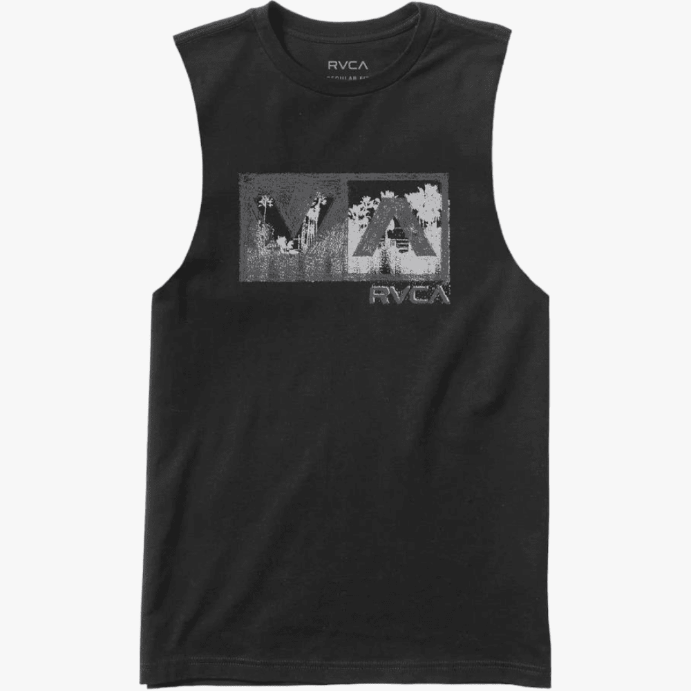 Rvca Boys Blance Boc Muscle Tank Black Rvca