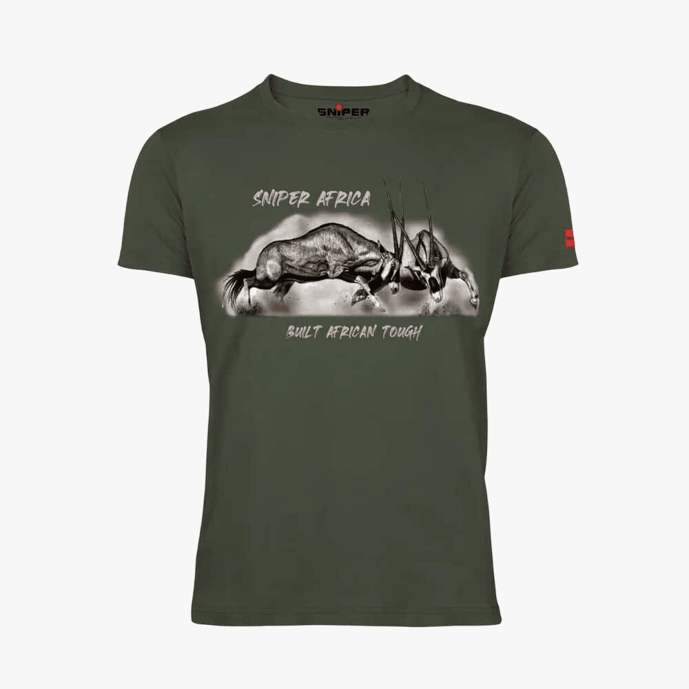 Sniper Mens Gemsbok Short Sleeve Tee Olive | Sniper