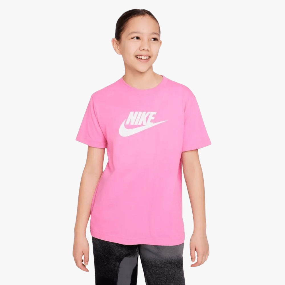 Nike Girls Futura Short Sleeve Tee Pink - Main Image