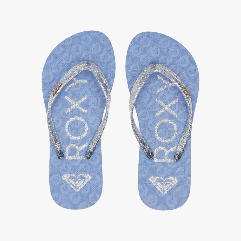 Roxy Girls Viva Sparkle Flip Flop Baja Blue | Roxy
