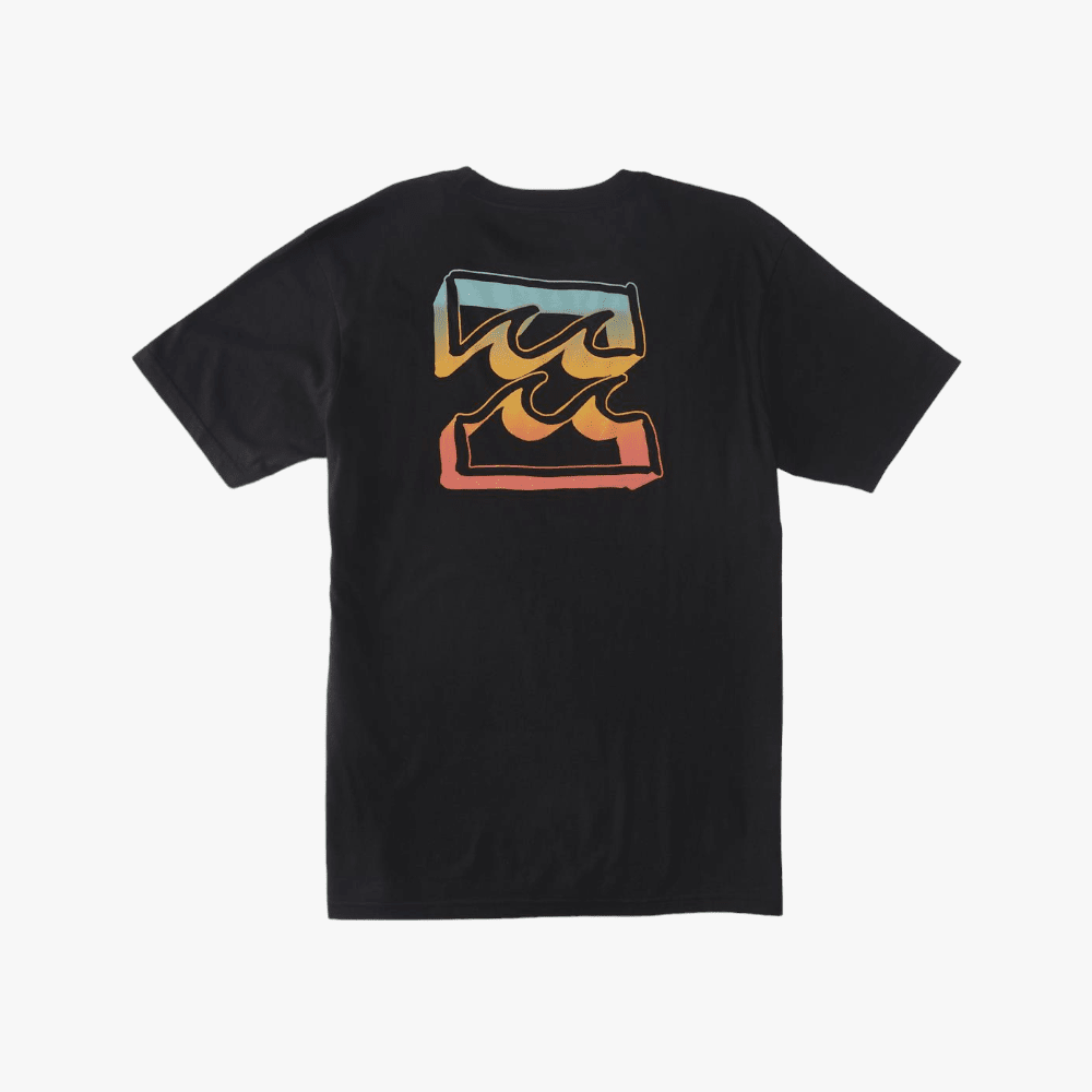 Billabong Boys Crayon Waves Short Sleeve Tee Black Billabong