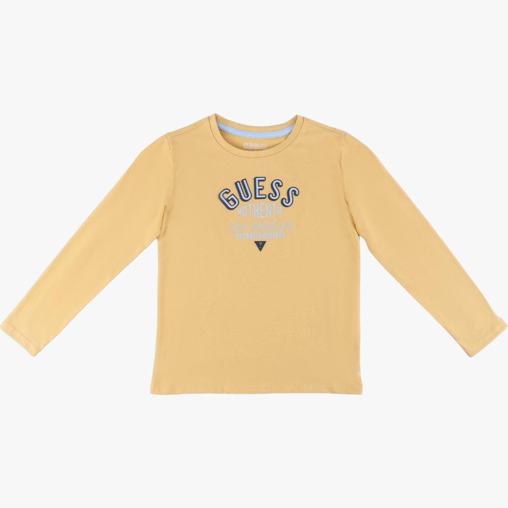 Guess Boys Long Sleeve Tee Light Yellow Guess