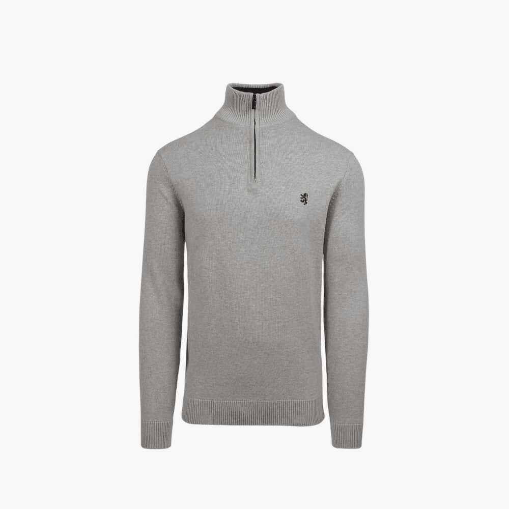 Pringle Mens Harry 1/4 Zip Sweater Grey | Pringle