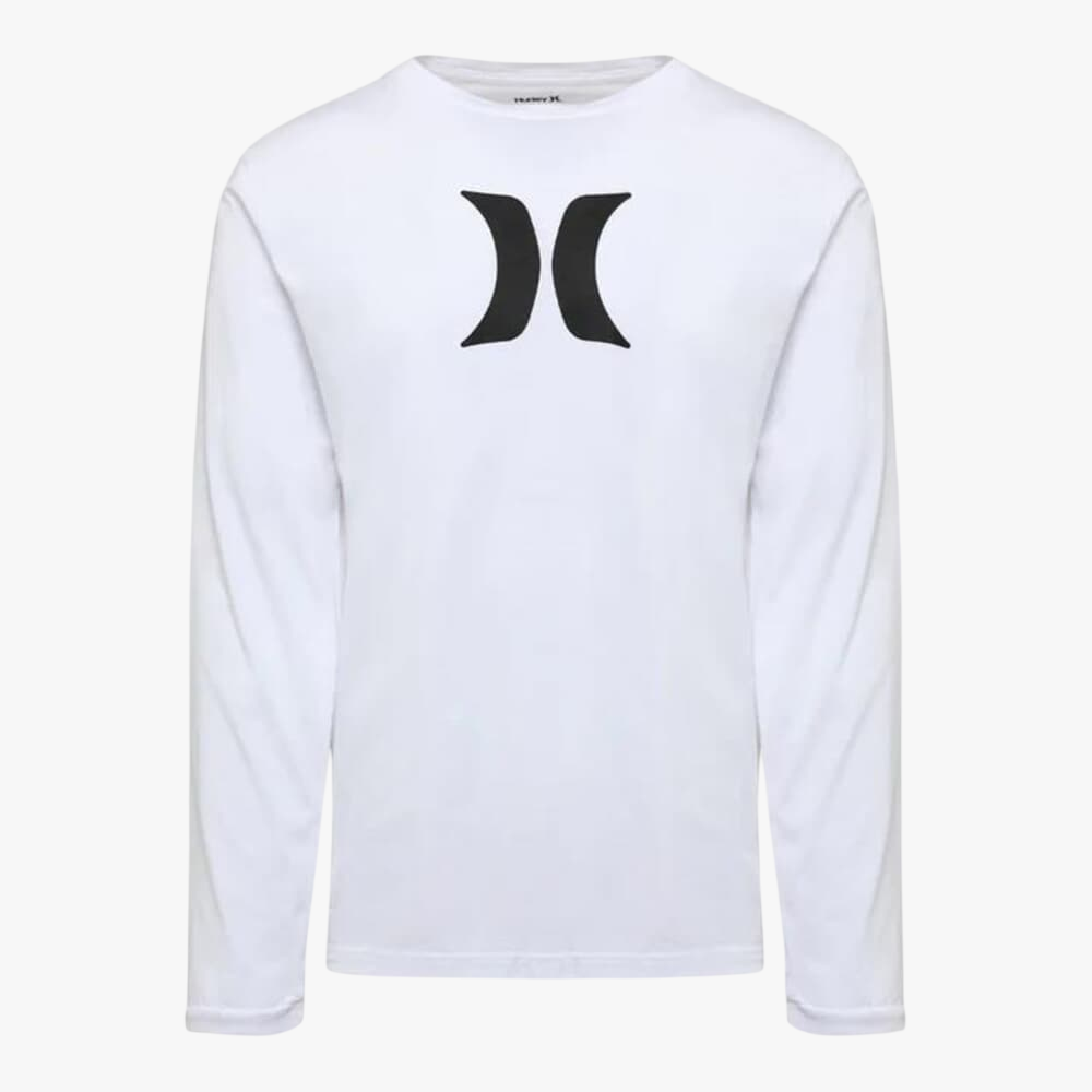 Hurley Mens Icon Long Sleeve Tee White | Hurley