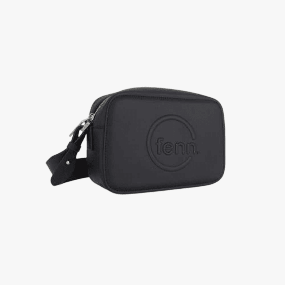 Fenn Black Silver Zip Crossbody Bag | Fenn