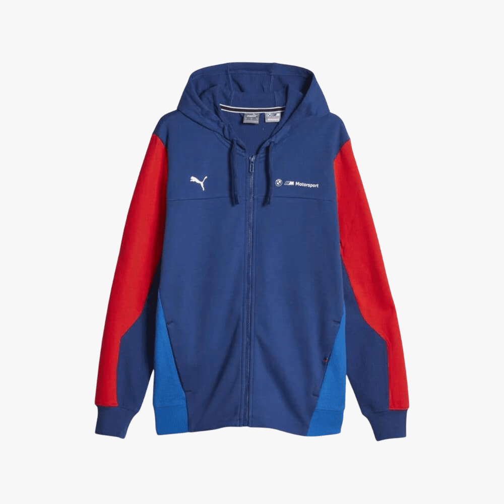 Puma Mens Bmw Mms Hooded Sweat Jacket Blue | Puma