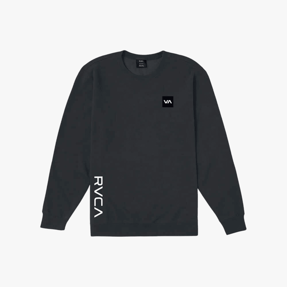 Rvca Mens 2X Crew Sweater Pirate Black | Rvca