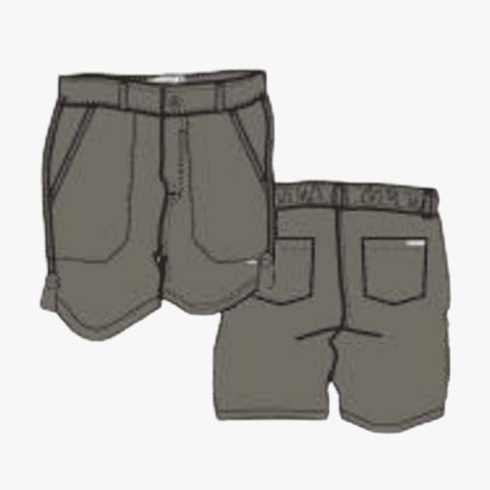 Kakiebos Womens Half Elasticated Shorts Chocolate | Kakiebos