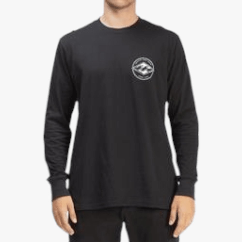 Billabong Mens Rotor Diamond Long Sleeve Tee Black Billabong
