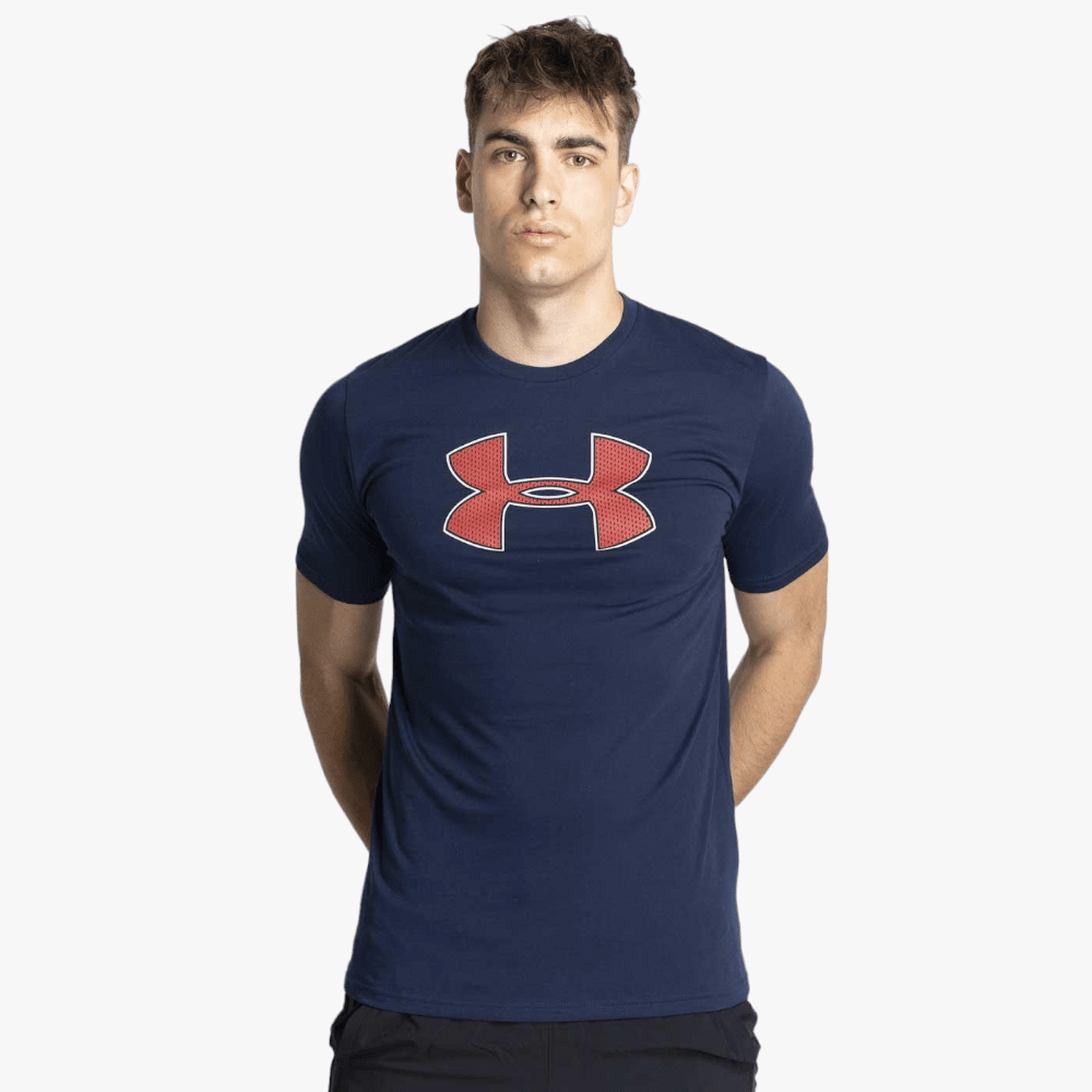 Under Armour Mens Big Logo Short Sleeve Tee Academy/Red Under Armour