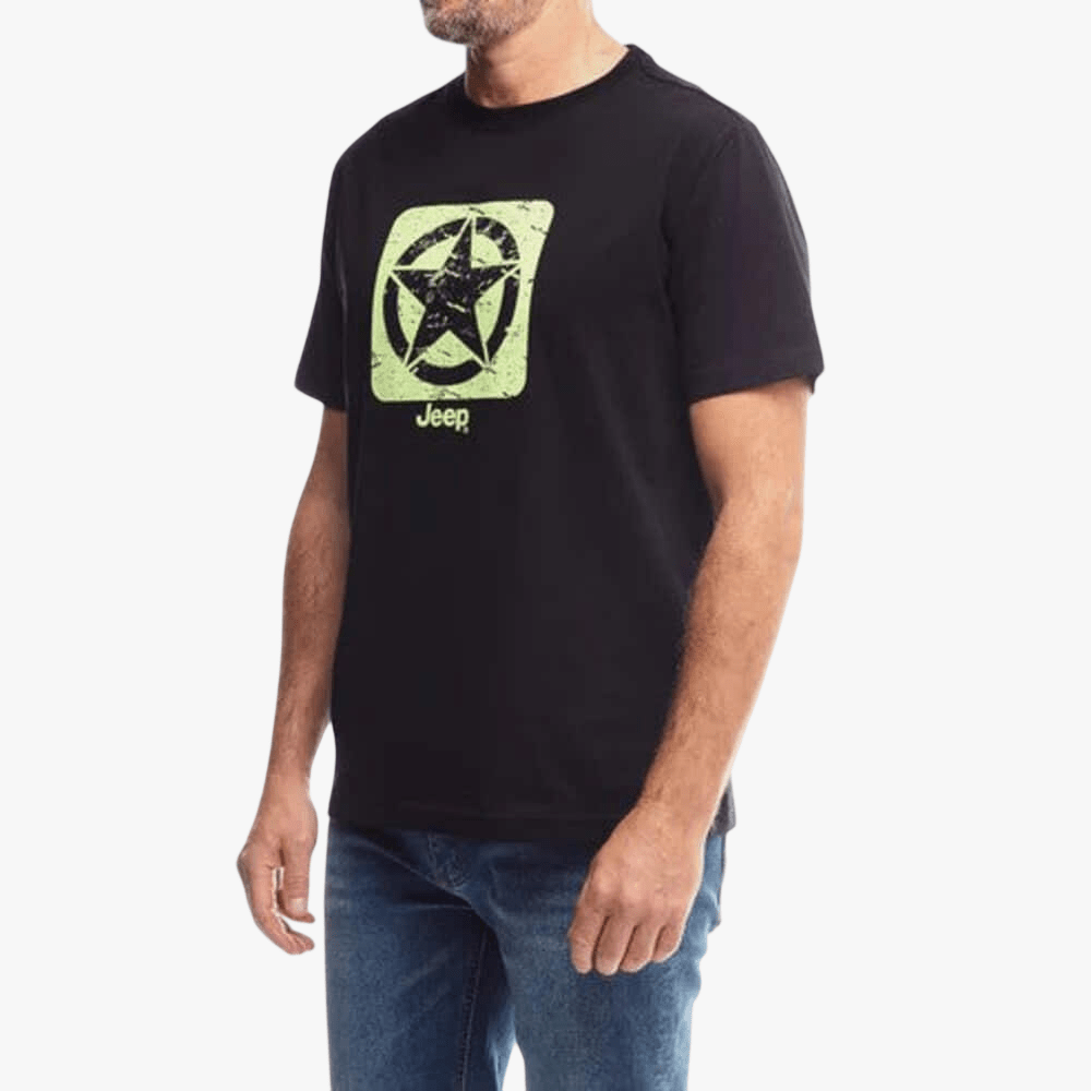 Jeep Mens Core Logo Star Tee Black | Jeep
