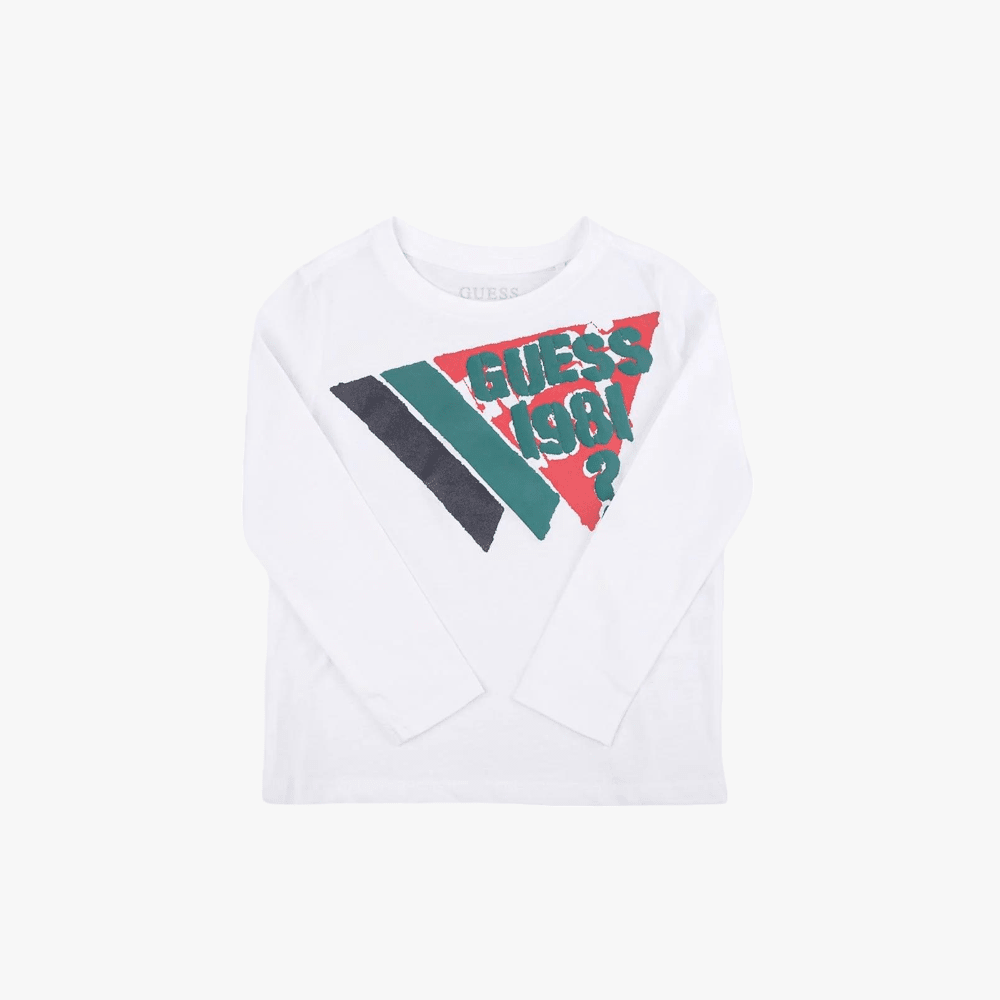 Guess Boys Long Sleeve Tee White Guess