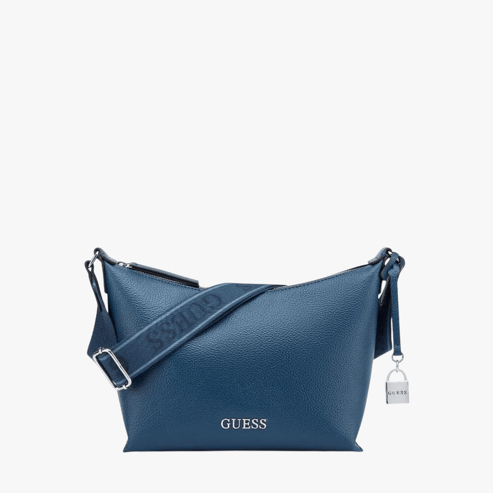 Guess Maleena Convertible Top Zip Handbag Navy | Guess
