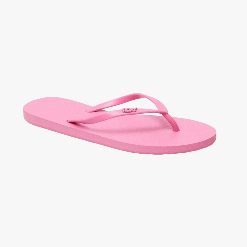 Roxy pink flip flops on sale