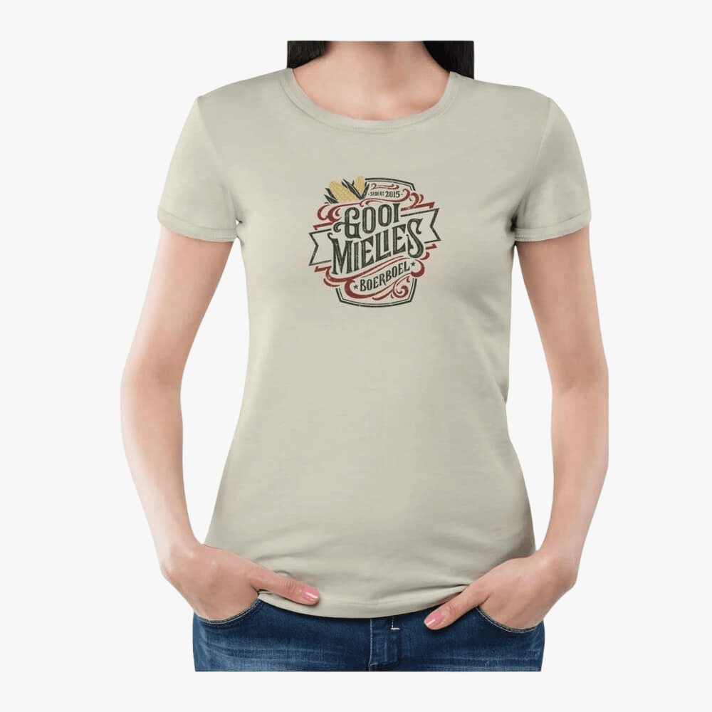 Boerboel Womens Mielies Premium Cotton Short Sleeve Tee Stone | Boerboel