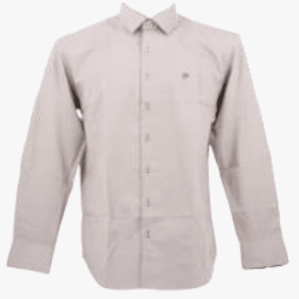 Pierre Cardin Mens Plain Stretch Long Sleeve Shirt Light Grey | Pierre Cardin