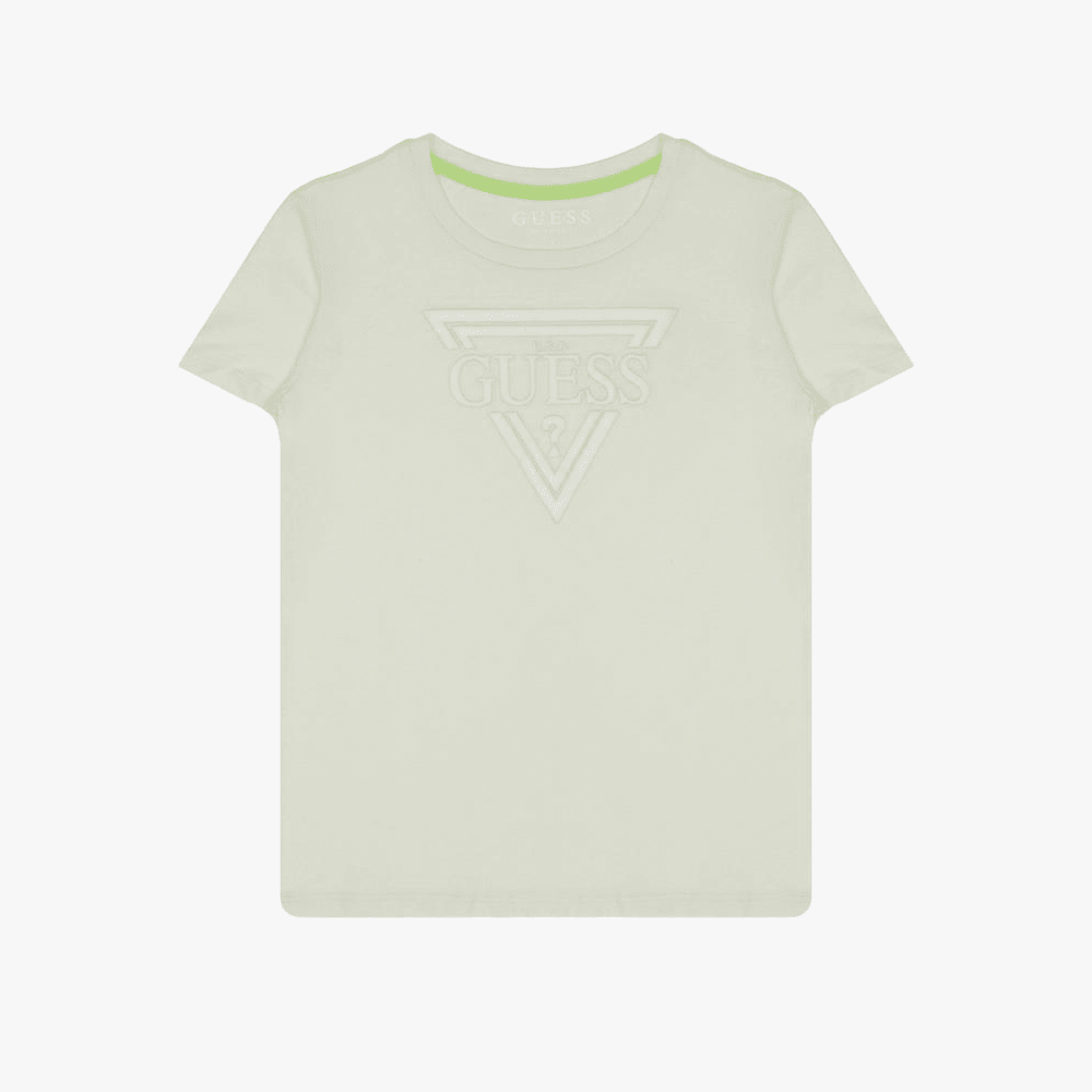 Guess Boys Raised Triangle Crew Short Sleeve Tee Grey Guess