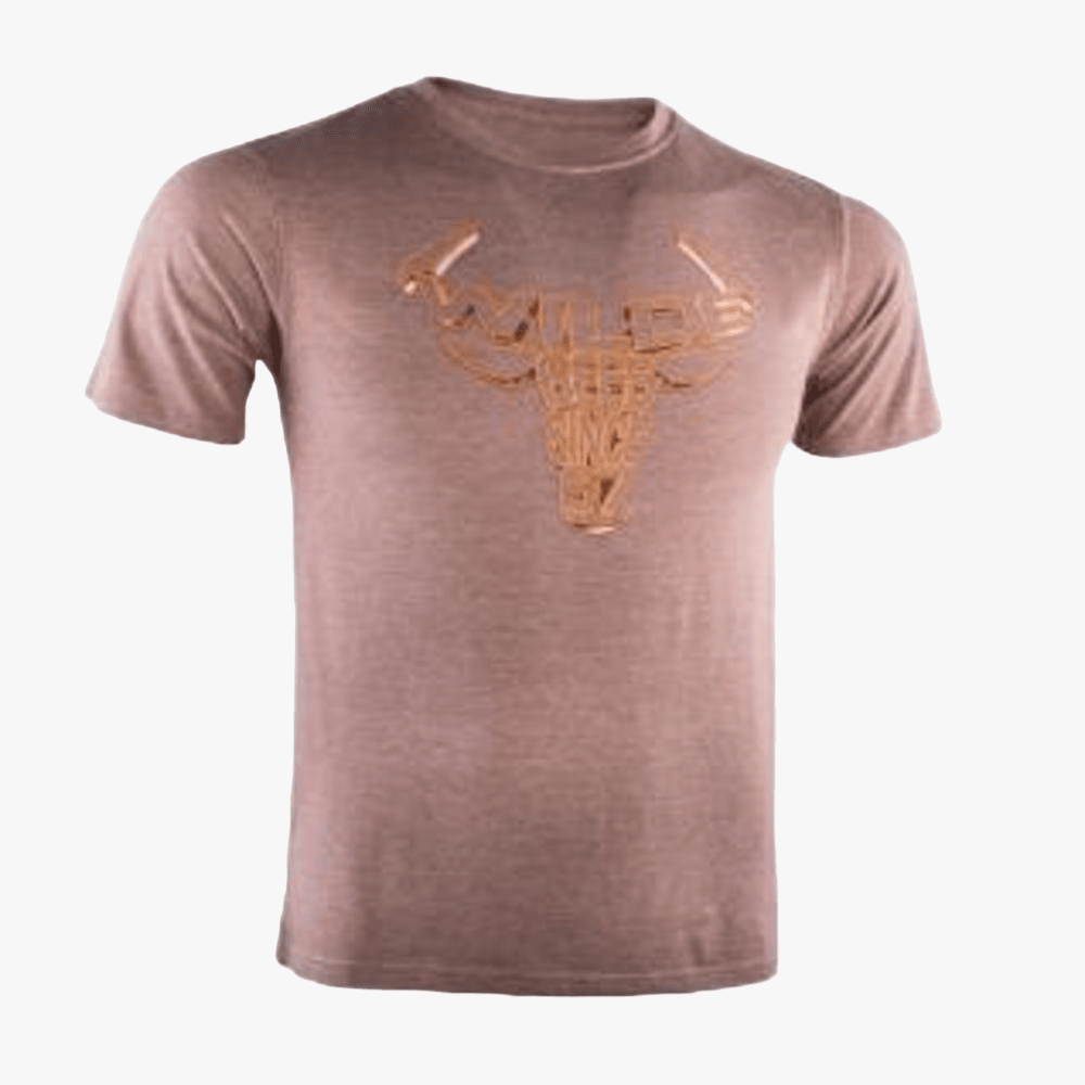 Wildebees Mens Perspective Short Sleeve Tee Taupe Mel | Wildebees