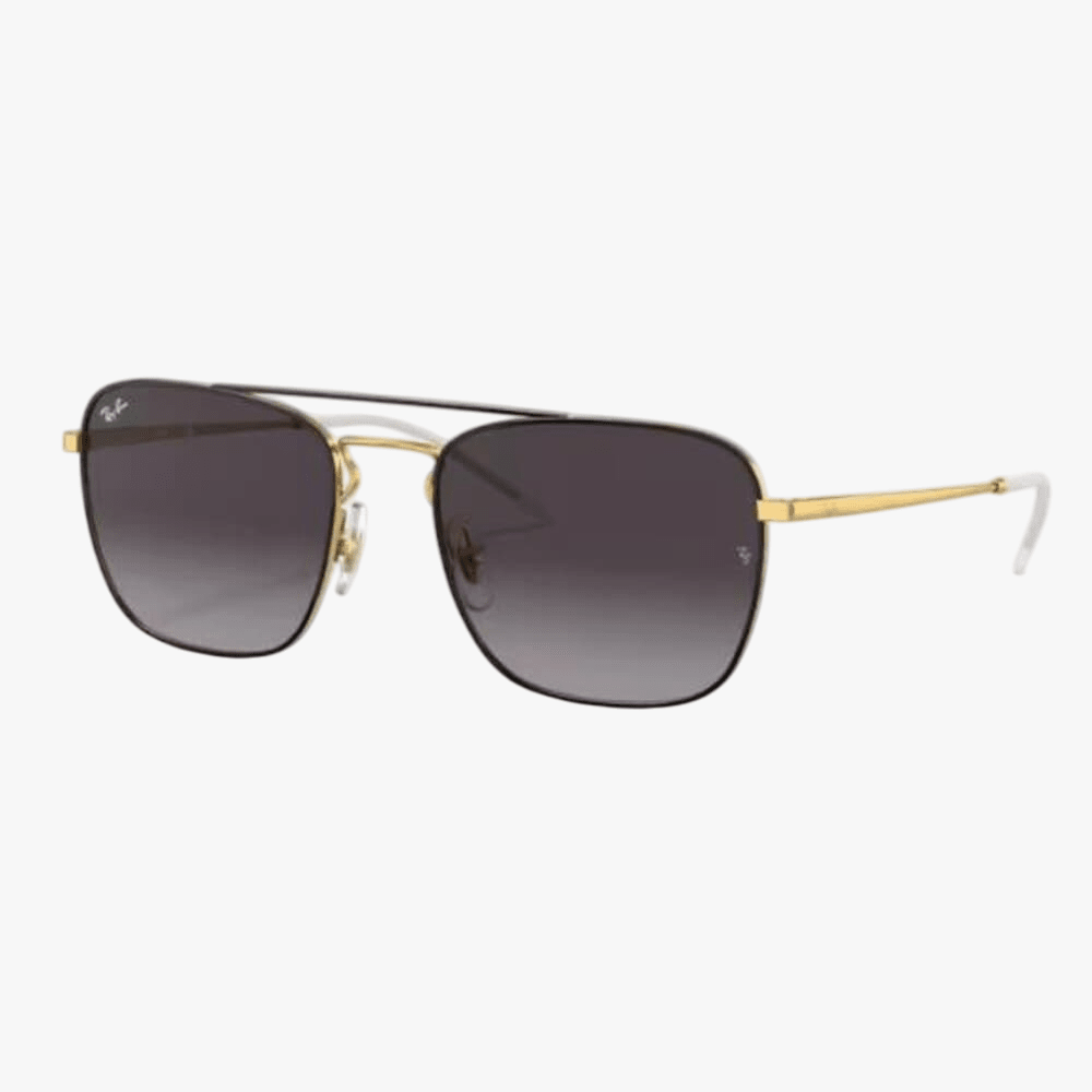 Rayban Metal Black Gold Frame Sunglass Grey Lens | Rayban