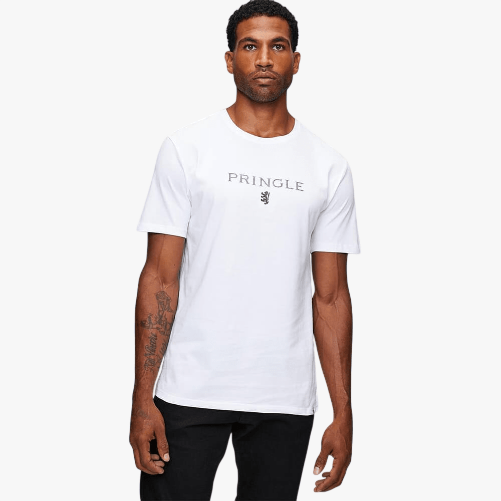 Pringle Mens Carl Printed Tee White | Pringle