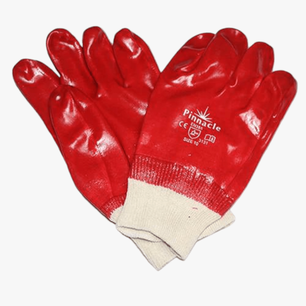 Pinnacle Pvc Red Knit Wrist Glove | Pinnacle