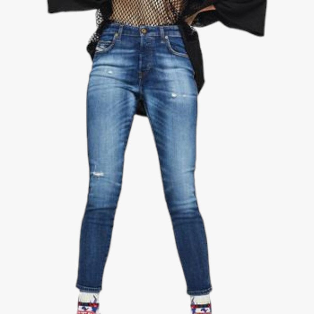 Diesel Womens D Babhila Slim Skinny Regular Waist Jean Med Vintage Diesel