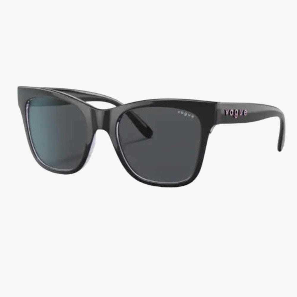 Vogue Ladies Top Black/Serigraphy Sunglass Dark Grey Vogue