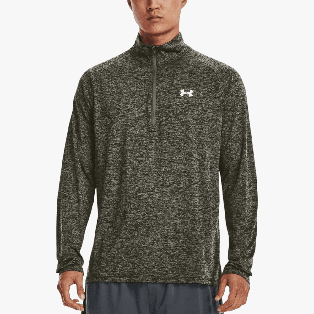 Under Armour Mens Tech 1/2 Zip Sweater Olive Mel Under Armour