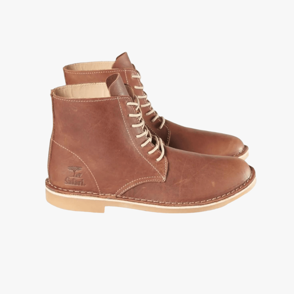 Safari Mens Leather Brown Boot Safari