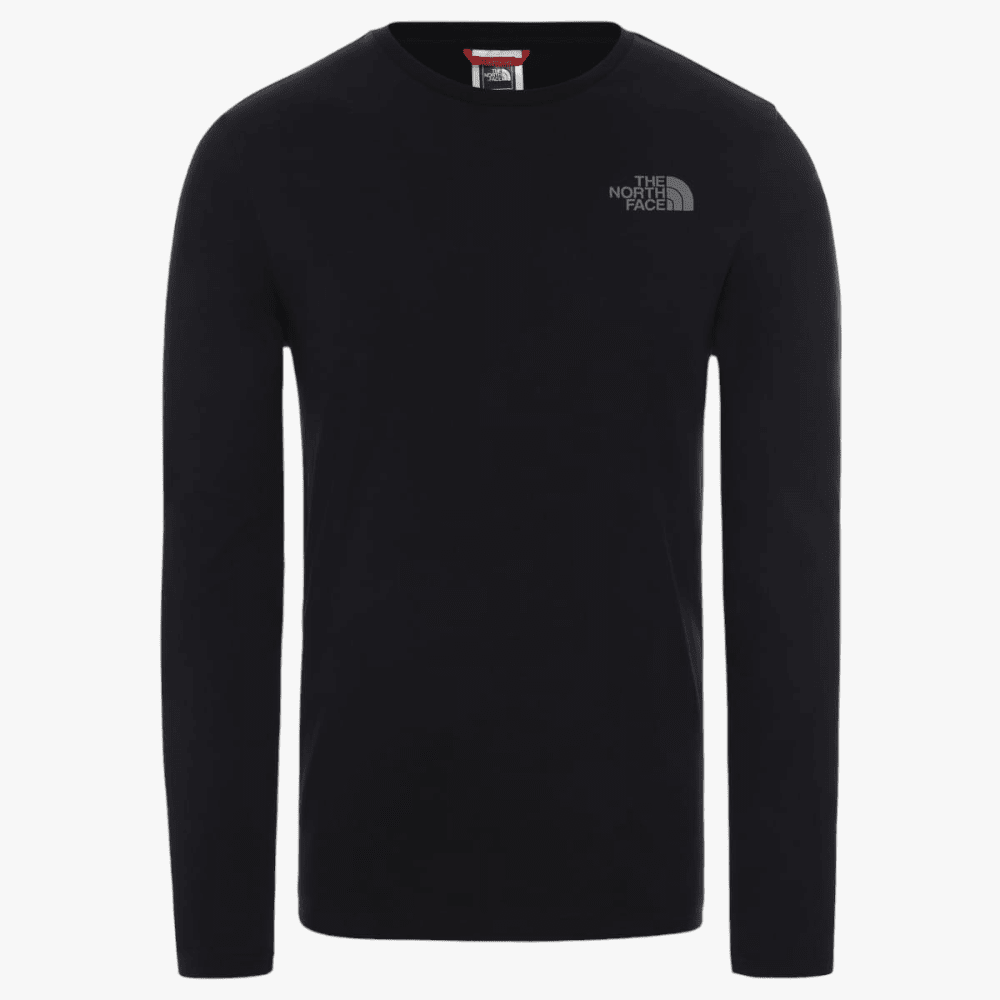 The North Face Mens Easy Long Sleeve Tee Tnf Black Zinc Grey Kz2 The North Face