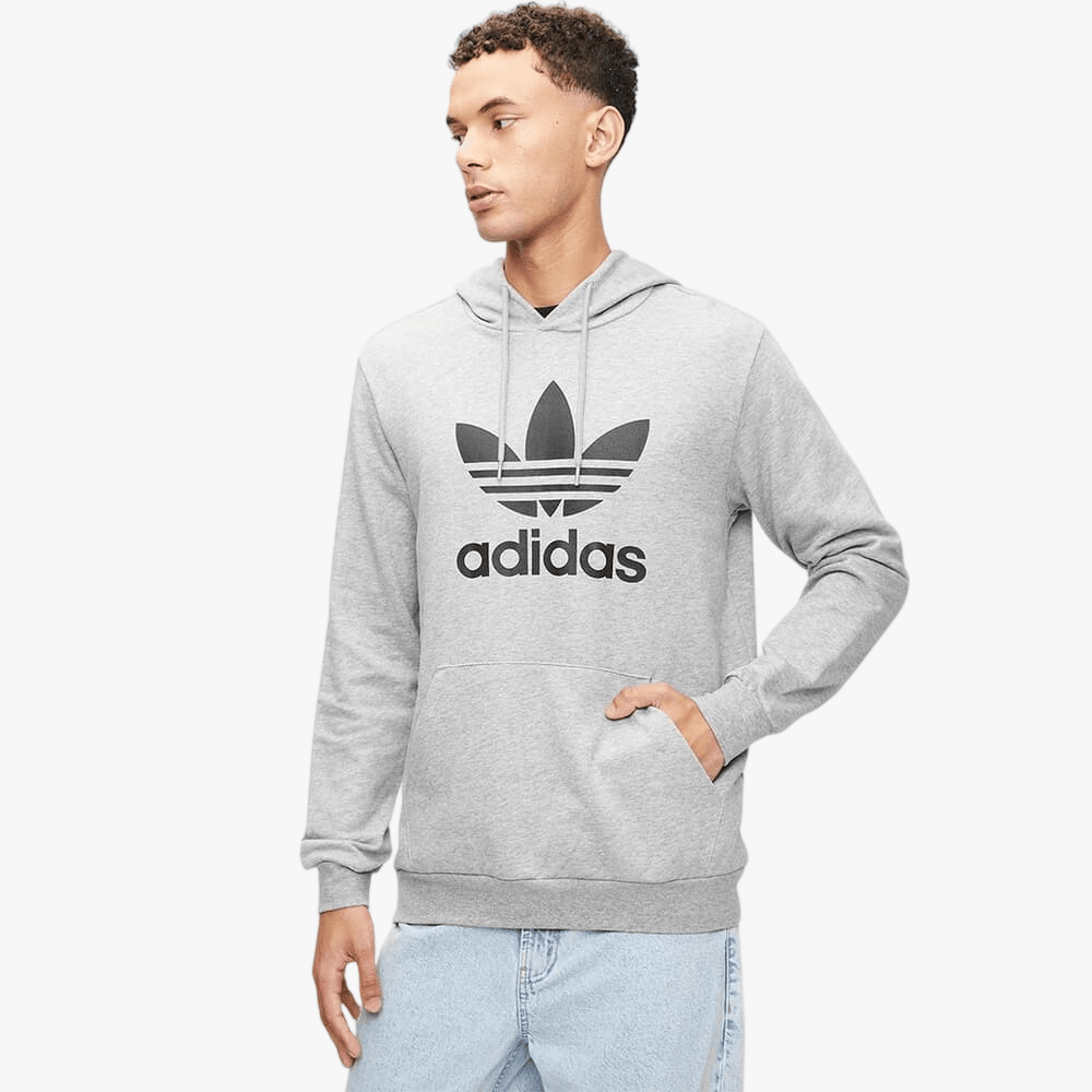Adidas Mens Tref Hoodie Grey Heather | Adidas