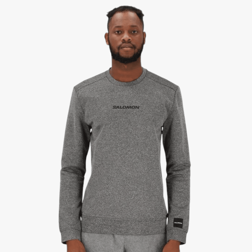 Salomon Mens Evolve Pullover Sweater Phantom Mel | Salomon